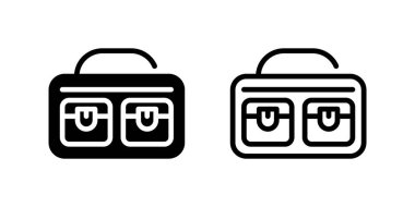 İş, profesyonellik ve işi temsil eden bir takım evrak çantası veya çanta simgeleri.