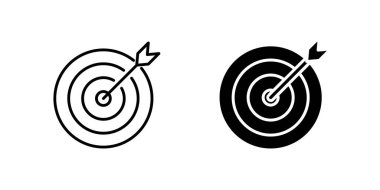 Spor ve gol için iki hedef simgesi. Doğruluğu ve odaklanmayı temsil et.