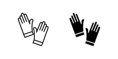 Açık hava işleri, bitki bakımı ve bahçe güvenliği için pratik bahçe eldivenleri ikonu. Peyzaj ve tarım faaliyetleri için gereklidir..