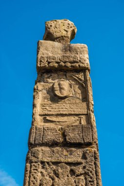 Anglo Sakson Taş Yapıları Sandbach, Cheshire 'daki İncil sahnelerini betimliyor..