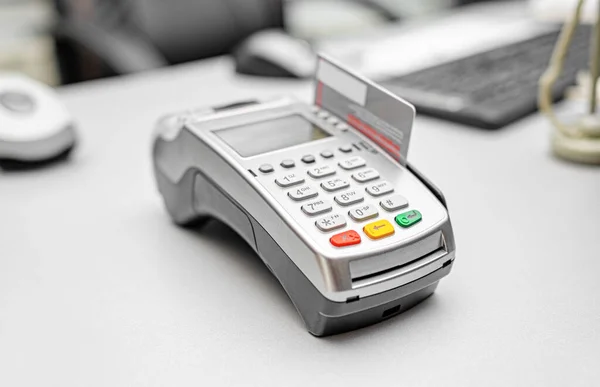 Bank Payment Terminal Office Desk — Stock Photo, Image