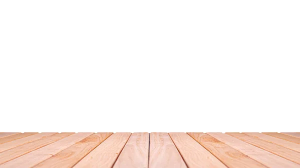 Dřevěné Prkna Podobě Mola Nebo Plošiny Izolované Bílém Pozadí — Stock fotografie