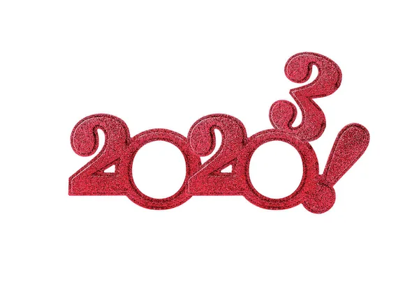 2023 Numbers Isolated Carnival Glasses Form Numbers 2023 Isolated White — Stock Photo, Image