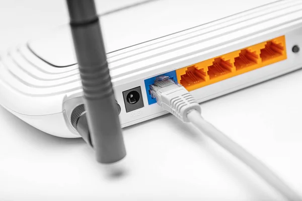 Wlan Router Zur Verbindung Von Geräten Mit Dem Internet — Stockfoto