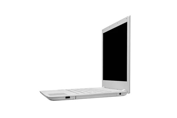 White Modern Laptop Isolated White Background — Stock Photo, Image