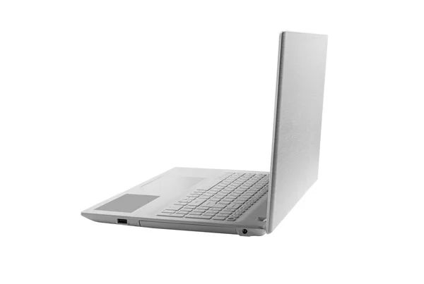 Weißer Moderner Laptop Isoliert Auf Weißem Hintergrund — Stockfoto