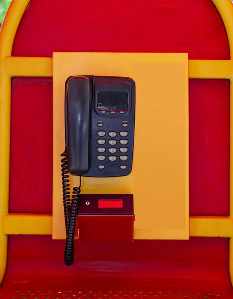 Vecchio Telefono Pubblico Strada All Aperto — Foto Stock