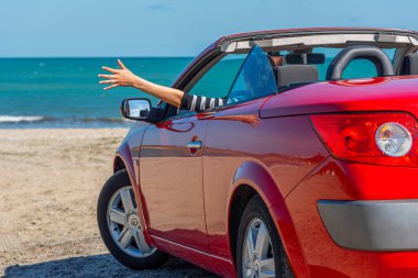 Nesebr, Bulgaria - May 1, 2016: Renault Megane II Coupe-Cabriolet on the seashore, in Nesebr, Bulgaria.