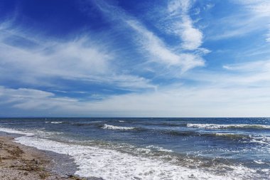 Sea sunset and picturesque sky and sea.