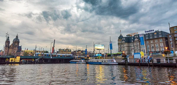 stock image Amsterdam, The Netherlands - September 22, 2015: Rederij Plas is a boat company based in Amsterdam that offers tours and private cruises through the citys canals.