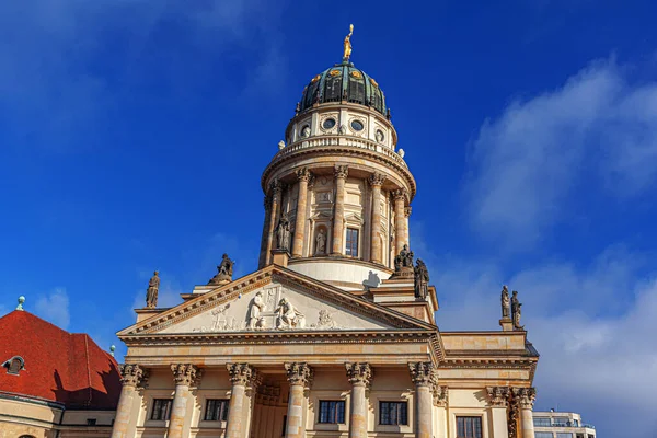 Berlin French Cathedral Sunrise Blue Sky — Stock Photo, Image