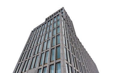 Beyaz arka planda izole edilmiş eski bina.