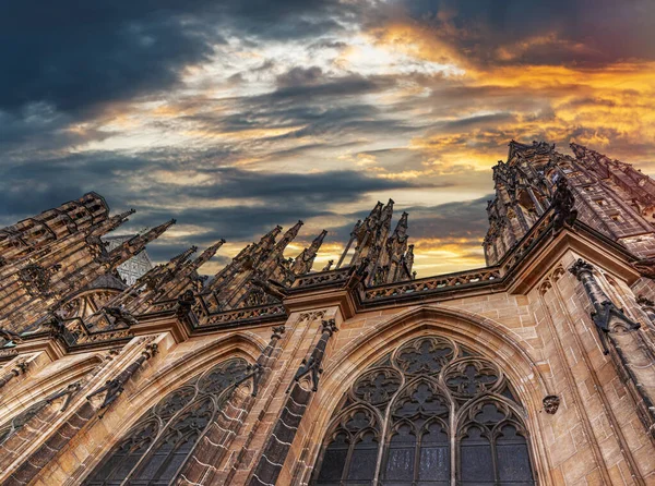 Собор Святого Вита Праге Чехия Прага Собор Святого Вита Замке — стоковое фото