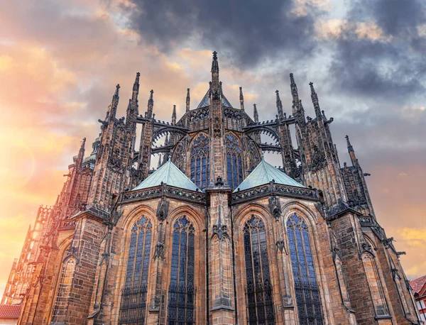 Çek Cumhuriyeti Prag Daki Saint Vitus Katedrali Prag Kaledeki Vitus — Stok fotoğraf