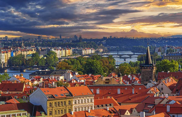 Panorama Pragi Czechy Praga Panorama Małego Miasta Praga — Zdjęcie stockowe