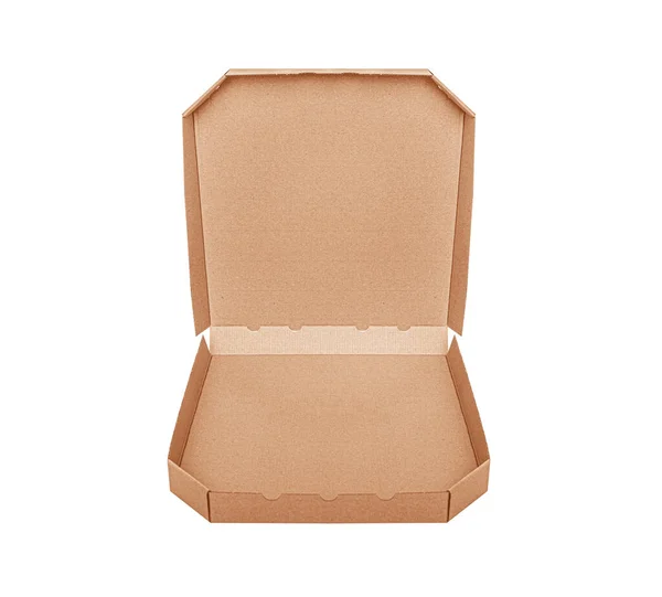 Pizza Cardboard Box Isolated White Background — Stock Photo, Image