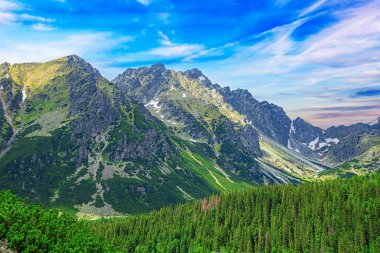High Tatras 'taki Rocky Dağları. Slovakya Cumhuriyeti. Avrupa