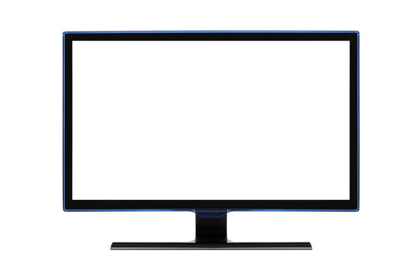 Moniteur Ordinateur Isolé Sur Fond Blanc — Photo