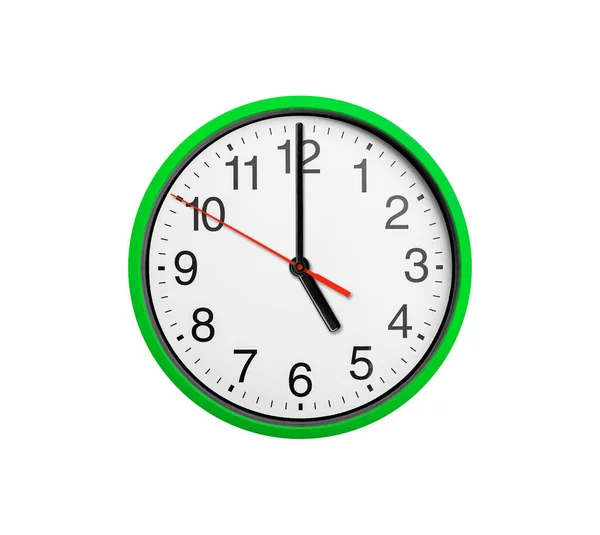 Cinco Punto Reloj Reloj Redondo Con Flechas Aisladas Sobre Fondo — Foto de Stock