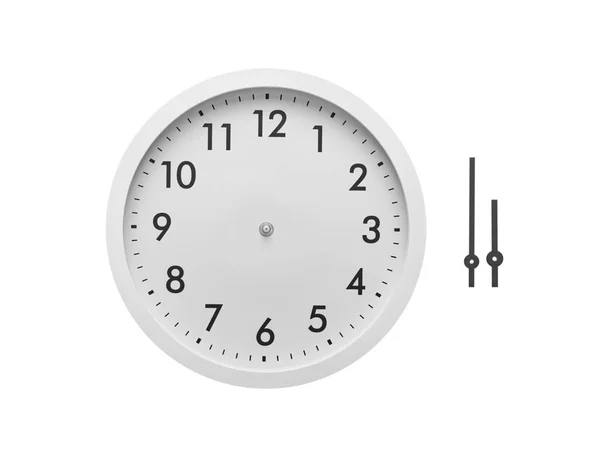 Relógio Redondo Com Setas Isoladas Sobre Fundo Branco Setas São — Fotografia de Stock