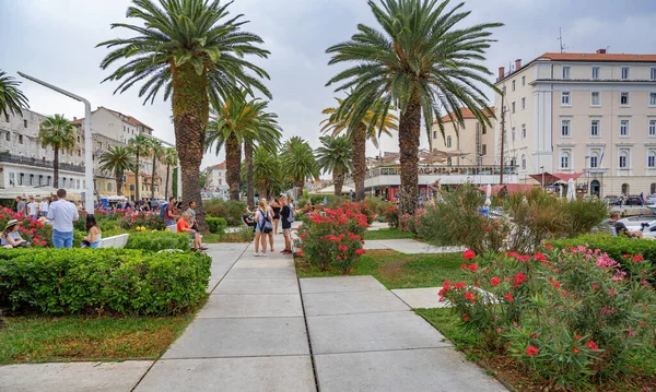Split, Hırvatistan - 25 Temmuz 2023: Yazın Split tatil beldesinin seti.