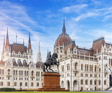 Parliament building in Budapest. Hungary. The building of the Hungarian Parliament is located on the banks of the Danube River, in the center of Budapest.
