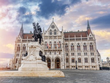 Parliament building in Budapest. Hungary. The building of the Hungarian Parliament is located on the banks of the Danube River, in the center of Budapest.