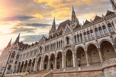 Parliament building in Budapest. Hungary. The building of the Hungarian Parliament is located on the banks of the Danube River, in the center of Budapest.