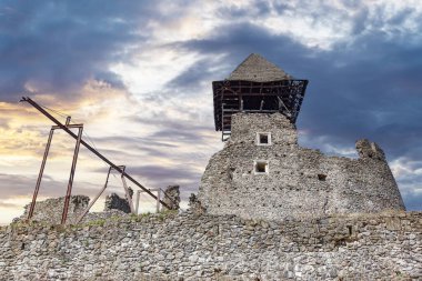 Nevitsky Kalesi 'nin kalıntıları. Uzhgorod, Ukrayna