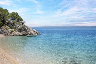 Brela Makarska Riviera beach muhteşem. Hırvatistan.