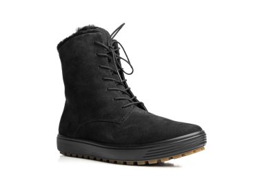 Kadınların kış ayakkabıları beyaz arka planda izole..