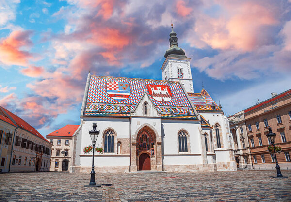 Церковь Св. Марка на площади Св. Марка, Загреб, Хорватия
