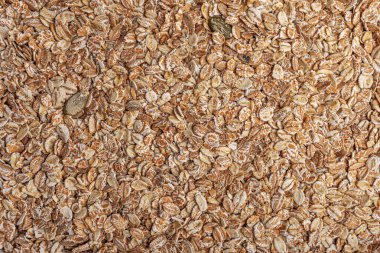 Yulaf ezmesi dokusu arkaplanı, kapat. Yulaf ezmesi.