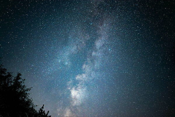 Milky Way Galaxy. Night sky photo.