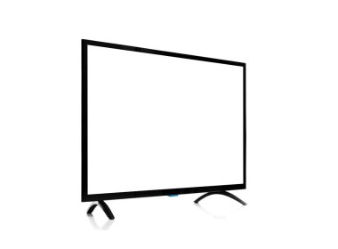 Boş ekran beyaz üzerine izole edilmiş akıllı TV.