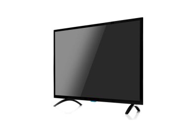 Boş ekran beyaz üzerine izole edilmiş akıllı TV.