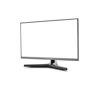modern bilgisayar monitörü beyaz arkaplanda izole edildi.
