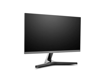 modern bilgisayar monitörü beyaz arkaplanda izole edildi.