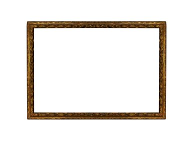 Beyaz arka plan üzerinde izole antika resim çerçevesi.
