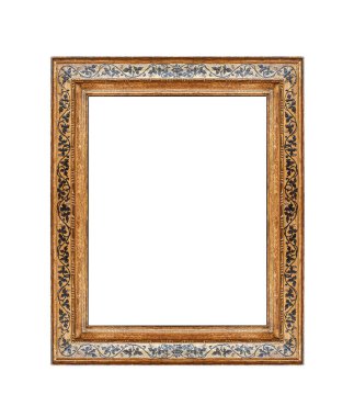 Beyaz arka plan üzerinde izole antika resim çerçevesi.