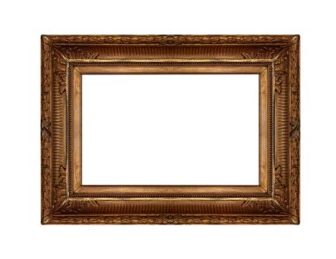 Beyaz arka plan üzerinde izole antika resim çerçevesi.