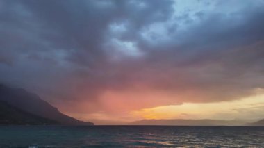 Time Lapse of Sunrise Over the Sea with Heavy Moving Clouds | Dramatic Coastal Morning Sky