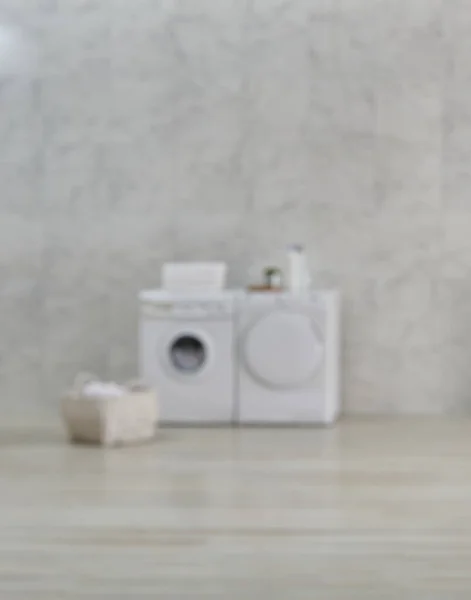 Washing Machine Bathroom Cabinet Sink Mirror Style White Ceramic Wall — Stock Photo, Image