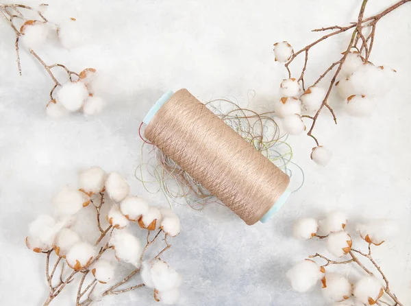 Yarn Rope Fabric Decorative Background Cotton Style — Stock Photo, Image