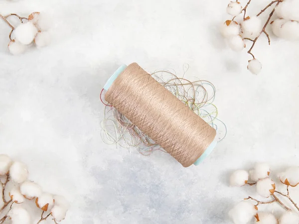 Yarn Rope Fabric Decorative Background Cotton Style — Foto Stock