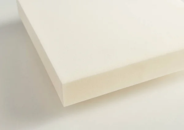 Matratze Bett Schwamm Abschnitt Auf Dem Isolierten Weißen Hintergrund — Stockfoto