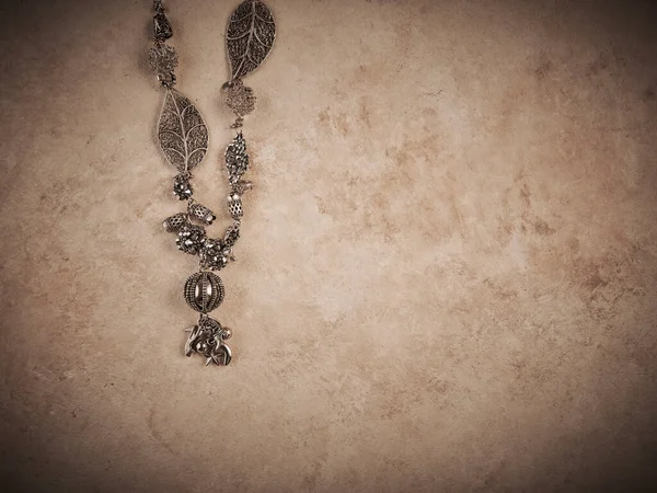 Elegant Jewelry Set Ring Necklace Earrings Diamonds Product Still Life — стоковое фото
