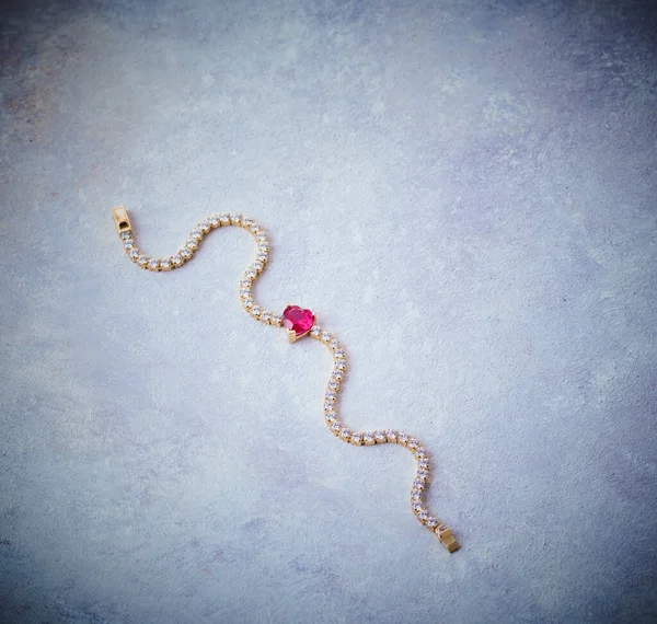 Elegant Jewelry Set Ring Necklace Earrings Diamonds Product Still Life — Stock Photo, Image