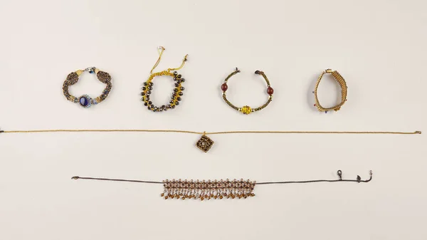Elegant Jewelry Set Ring Necklace Earrings Diamonds Product Still Life — Stockfoto
