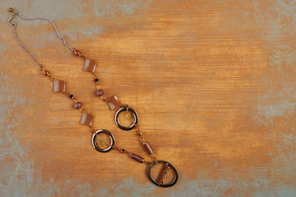 Elegant Jewelry Set Ring Necklace Earrings Diamonds Product Still Life — Stock Photo, Image